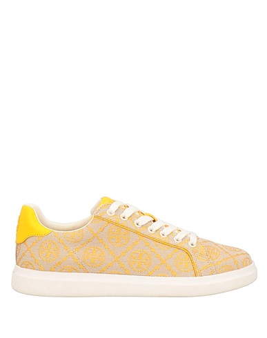 TORY BURCH Sneakers Beige Leather, Textile fibers