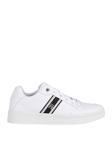 TOMMY HILFIGER Sneakers White Textile fibres, Leather