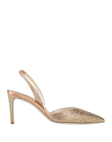 RENE' CAOVILLA Pump Beige Textile fibers