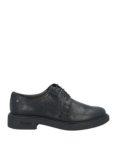 POLLINI Laced shoes Black Leather