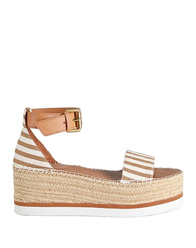 SEE BY CHLOÉ Espadrilles Ivory Textile fibers, Leather