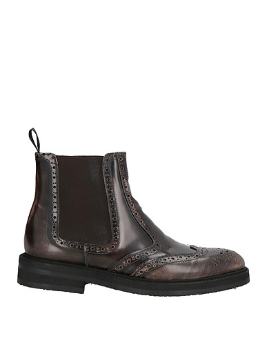 POLLINI Ankle boot Dark brown Leather