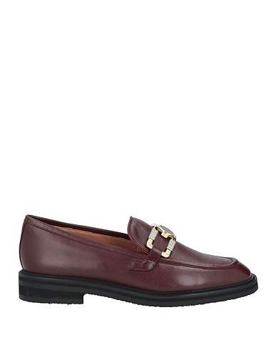 POLLINI Loafers Burgundy 100% Calfskin