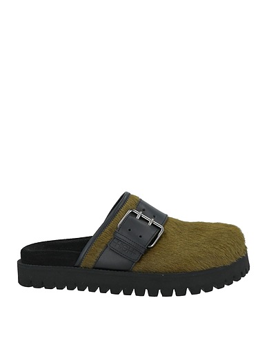 HIGH Mules and clogs Military green Leather