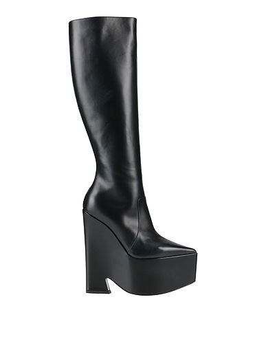 VERSACE Boots Black Calfskin