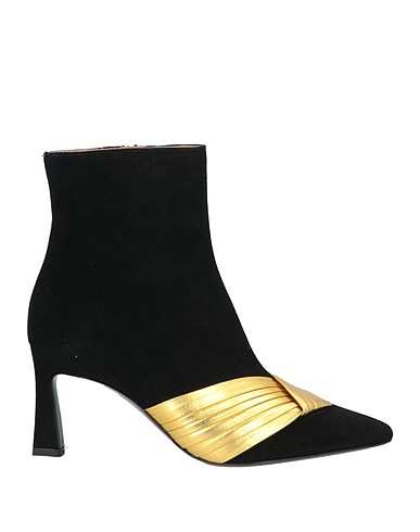 POLLINI Ankle boot Black Textile fibers
