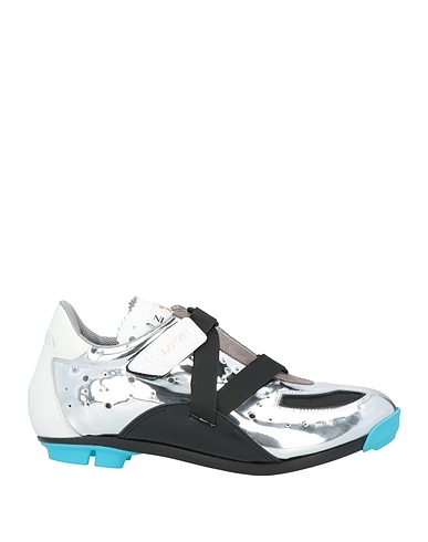 LANVIN Sneakers Silver 85% Calfskin, 15% Polyester