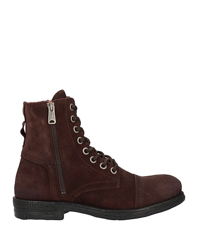 REPLAY Ankle boot Brown Leather