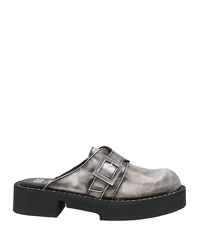 GCDS x CLARKS ミュール＆サボサンダル グレー 革（なめし加工）
