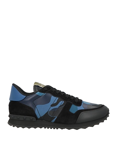 VALENTINO GARAVANI Sneakers Light blue Leather, Textile fibres