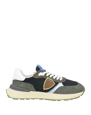PHILIPPE MODEL Sneakers Vert militaire Cuir, Fibres textiles