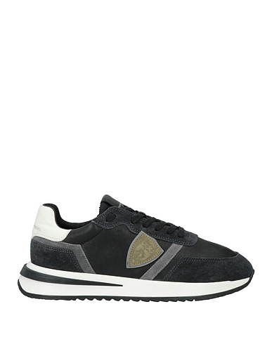 PHILIPPE MODEL Sneakers Black Leather, Textile fibers