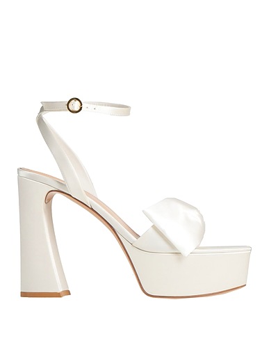 GIANVITO ROSSI Sandals White Textile fibres