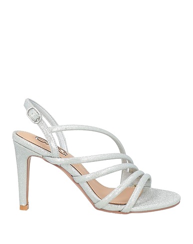 EXE' Sandals Silver Textile fibres