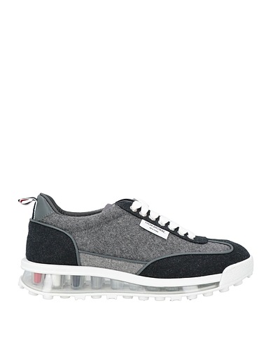 THOM BROWNE Sneakers Grey Leather, Textile fibres