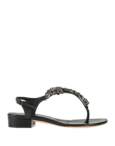 EDDICUOMO Dianetten Schwarz Kalbfell