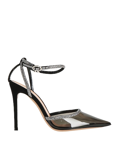 GIANVITO ROSSI Pump NERO PVC - Polyvinyl chloride, Leather