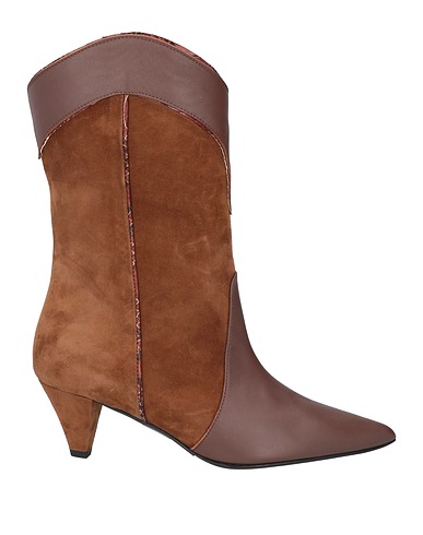 MARC ELLIS Ankle boot Brown Calfskin, Leather