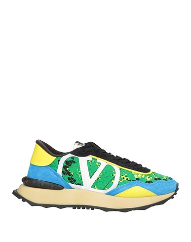 VALENTINO GARAVANI Sneakers Green Leather, Textile fibres