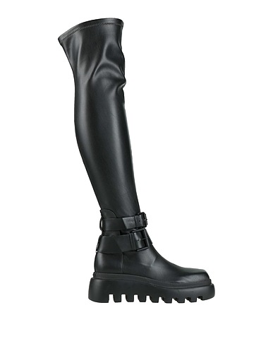 VIC MATIĒ Boots Black Leather, Textile fibers