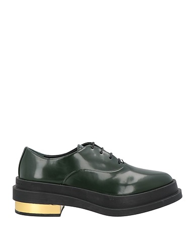 GIUSEPPE ZANOTTI Laced shoes Dark green Textile fibres