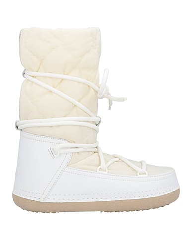 INUIKII Boots White Leather, Textile fibers