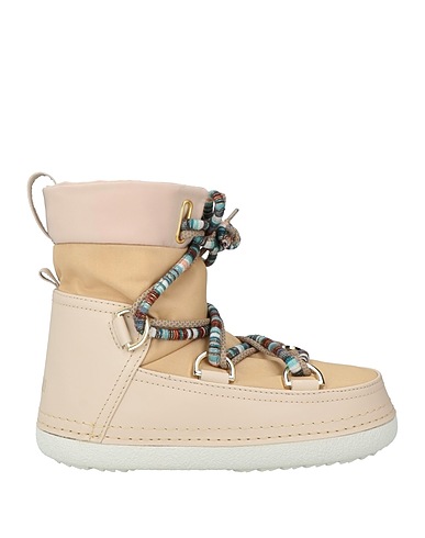 INUIKII Ankle boot Beige Textile fibers, Leather