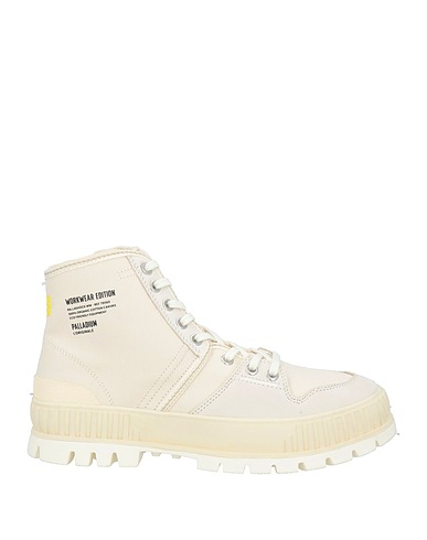 PALLADIUM Stiefelette Elfenbein Organische Baumwolle, Leder