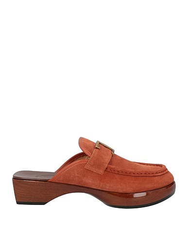 TOD'S Mules and clogs Brick red Leather