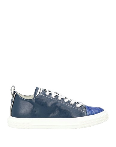 GIUSEPPE ZANOTTI Sneakers Navy blue Textile fibres, Leather