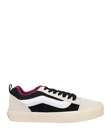 VANS Sneakers Light grey Leather, Textile fibers