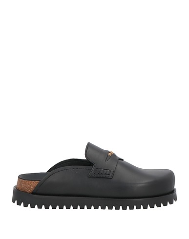 VERSACE Mules and clogs Black Leather