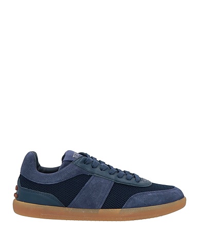 TOD'S Sneakers Navy blue Textile fibres, Leather