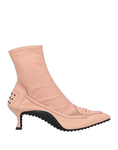 TOD'S Ankle boot Light pink Leather, Textile fibres