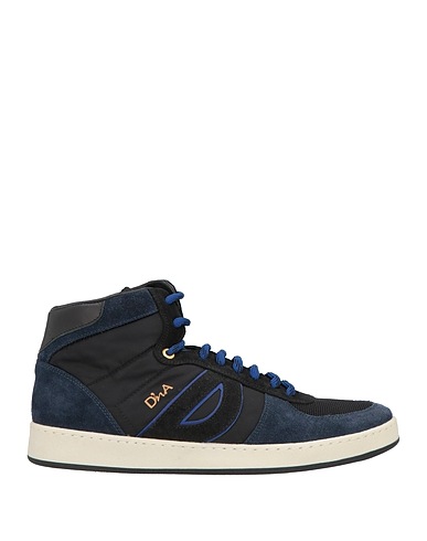 D'nA Sneakers Midnight blue Leather, Textile fibres