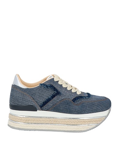 HOGAN Sneakers Navy blue Textile fibres, Leather