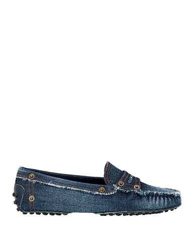 TOD'S Loafers Blue Textile fibers