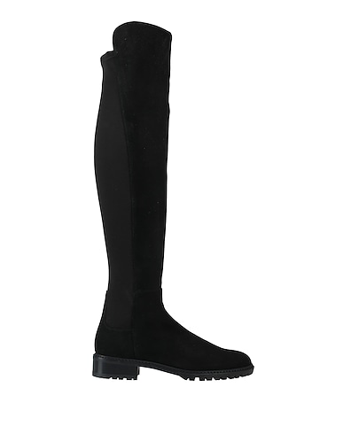 STUART WEITZMAN Boots Black Leather, Textile fibers