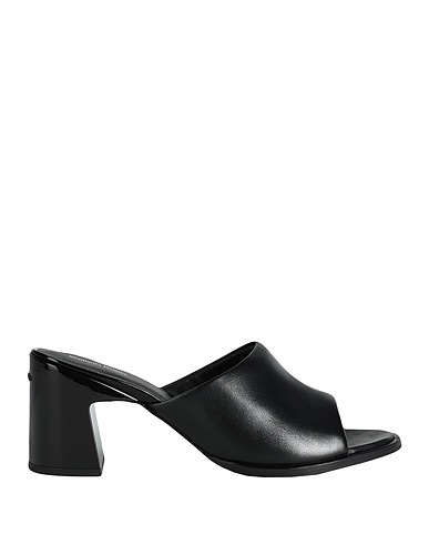 CALVIN KLEIN Sandals Black 100% Leather