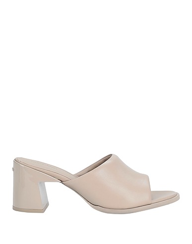 CALVIN KLEIN Sandals Beige 100% Leather