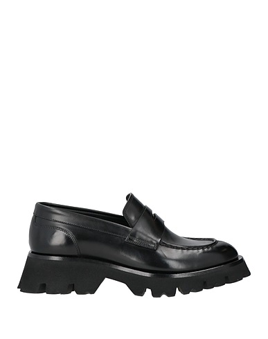 SANTONI Loafers Black Leather