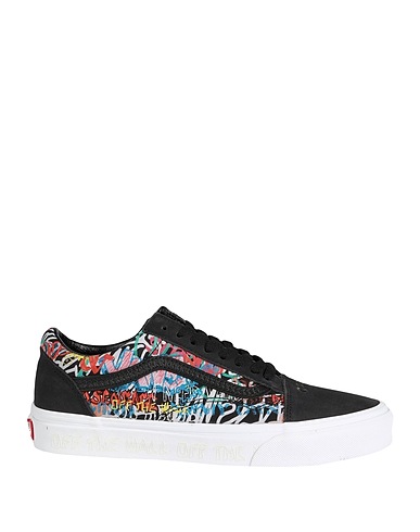 VANS Sneakers Old Skool Black Leather, Textile fibers