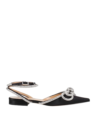 MACH & MACH Ballet flats Black Textile fibres