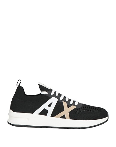ARMANI EXCHANGE Sneakers Black 100% Polyester, Thermoplastic polyurethane
