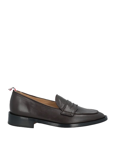 THOM BROWNE Loafers Dark brown Calfskin