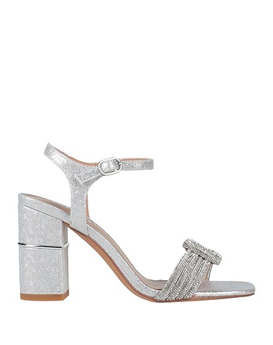 EXE' Sandals Silver Textile fibres
