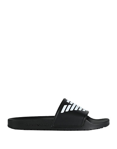 EMPORIO ARMANI Sandals Black 88% PVC - Polyvinyl chloride, 11% PES - Polyethersulfone, 1% Polyurethane