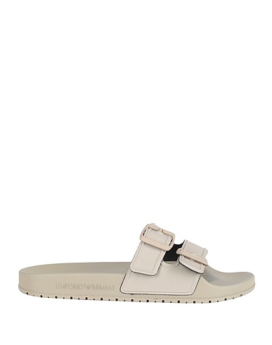 EMPORIO ARMANI Sandals Light grey 88% PVC - Polyvinyl chloride, 11% PES - Polyethersulfone, 1% Polyurethane