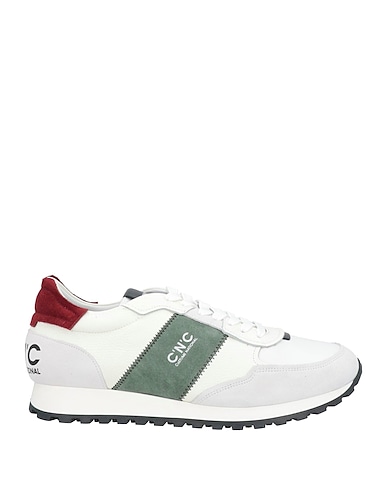 C'N'C' COSTUME NATIONAL Sneakers White Leather, Textile fibres