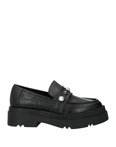 LIU •JO Loafers Black Textile fibres